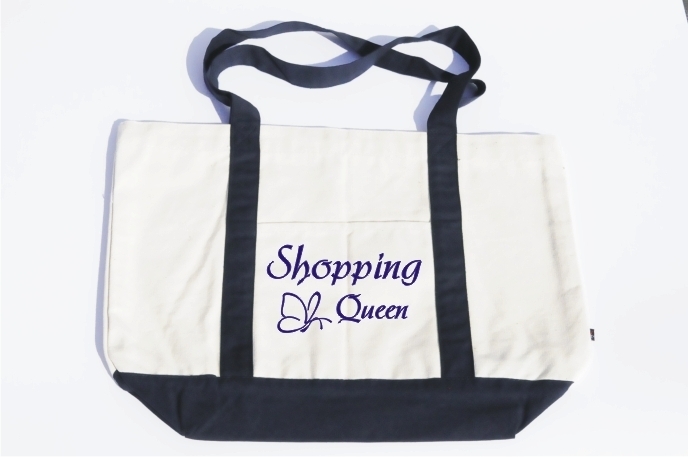 laVida 395471 Einkaufstasche Für Dich Motiv Shopping Queen zusammengefaltet mit Druckknopf 