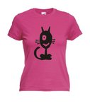 Motiv T-Shirt Damen Art Katze